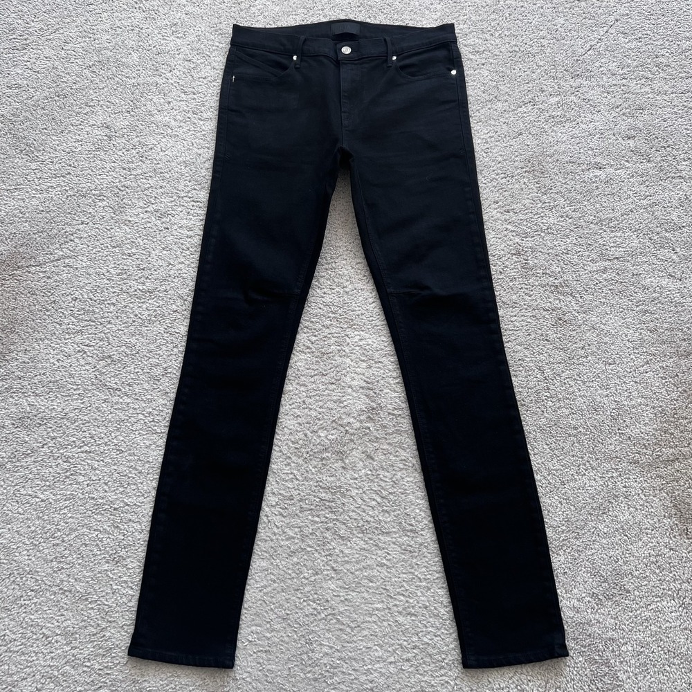 RTA Slim Skinny Stretch Japanese Denim Pants Jeans Mens 32x33 Black USA